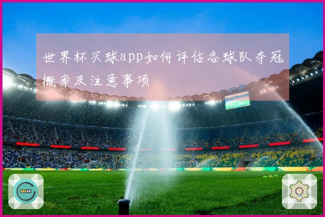 世界杯买球app如何评估各球队夺冠概率及注意事项