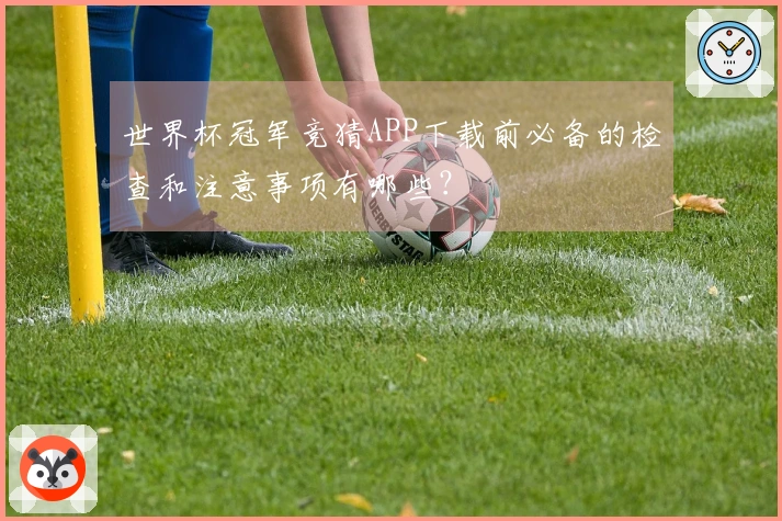 世界杯冠军竞猜APP下载前必备的检查和注意事项有哪些？